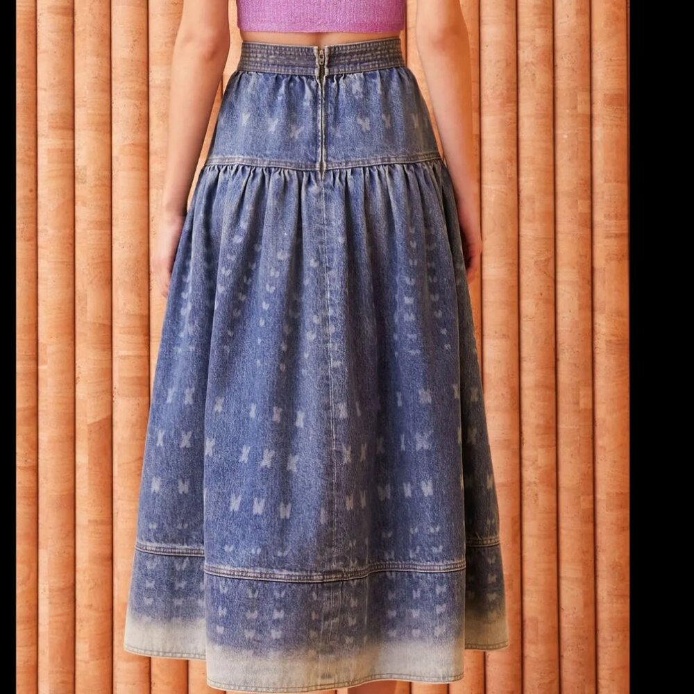 SOLD!  Ulla Johnson Denim Astrid Skirt - Picture 3 of 6